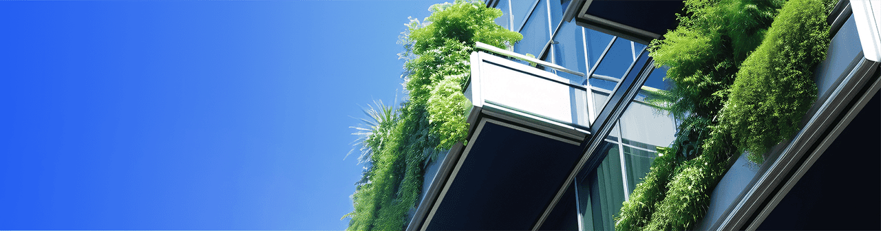 Sustainable high-rise architecture with integrated greenery